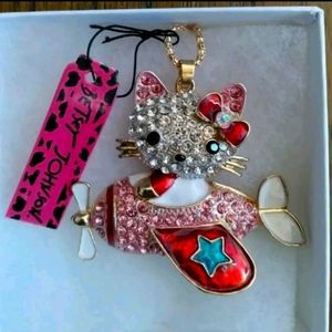 SOLD Betsey Johnson Hello Kitty Airplane Pink
